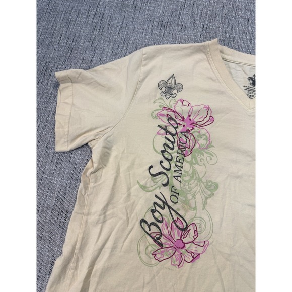 Boy Scouts Of America Graphic‎ Print Shirt Floral  Xxl Chest 23 In Length 26 In - Picture 6 of 11